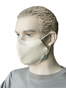 Mund-Nasen-Maske ALSCO CUP, Elastikband Kopf, creme, 100PES