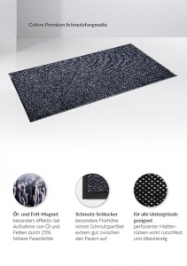 Cotton PREMIUM Schmutzfangmatte, 85×150