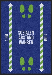 Matte -Hygiene- SOZIALEN ABSTAND WAHREN