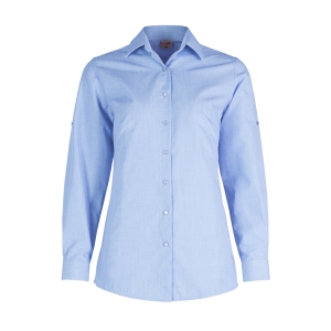 Bluse CONCEPT, langarm, melange Klassic Kragen