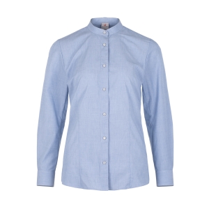 Bluse CONCEPT, langarm, Steh-Kragen, melange