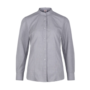 Bluse CONCEPT, langarm, Steh-Kragen, melange