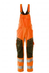 Latzhose ACCELERATE SAFE, Stretch-Einsätze, mit Knietasche