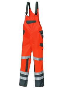 Latzhose HI VIS COMFORT, mit Knietasche