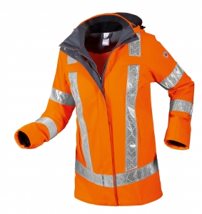 Damen-Warn-Wetter-Jacke HI VIS COMFORT, lang
