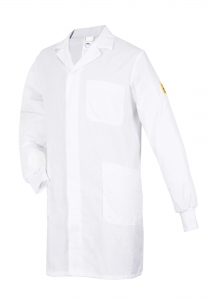 ESD Herren-Mantel CONDUCTEX, langarm mit Strickbündchen
