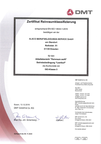 Certificaten Cleanroom