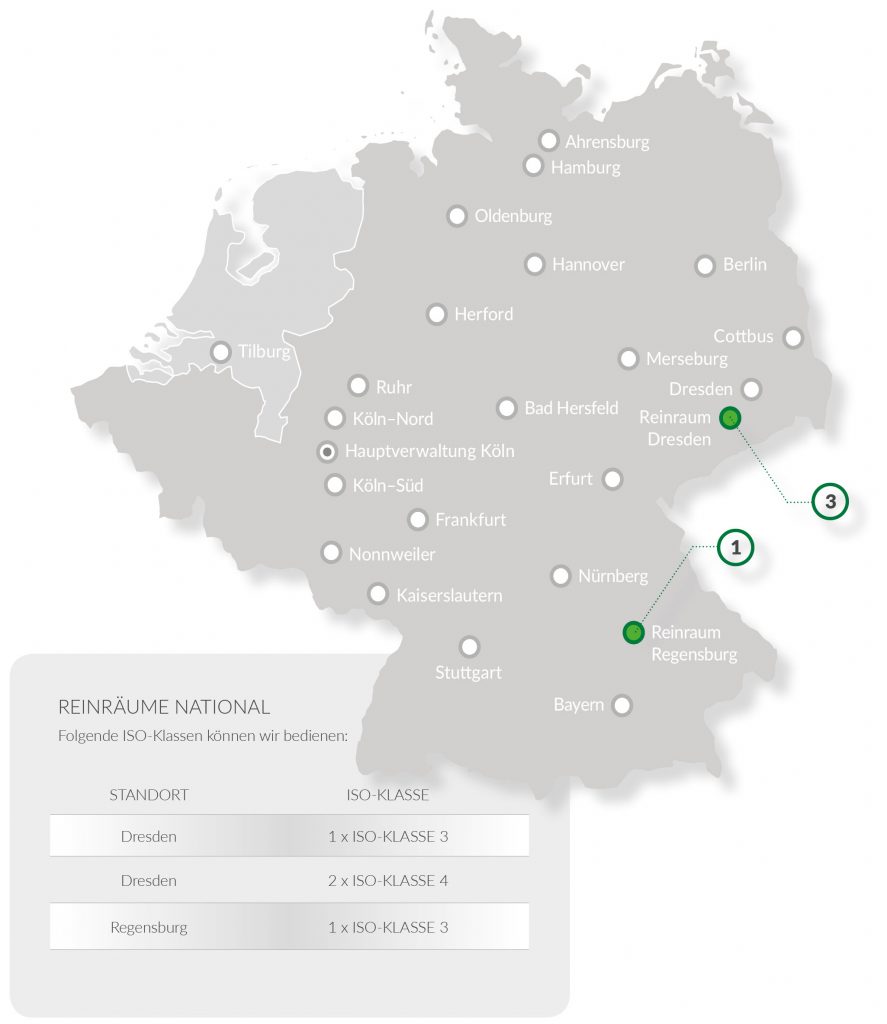 gecertificeerde cleanrooms in Duitsland