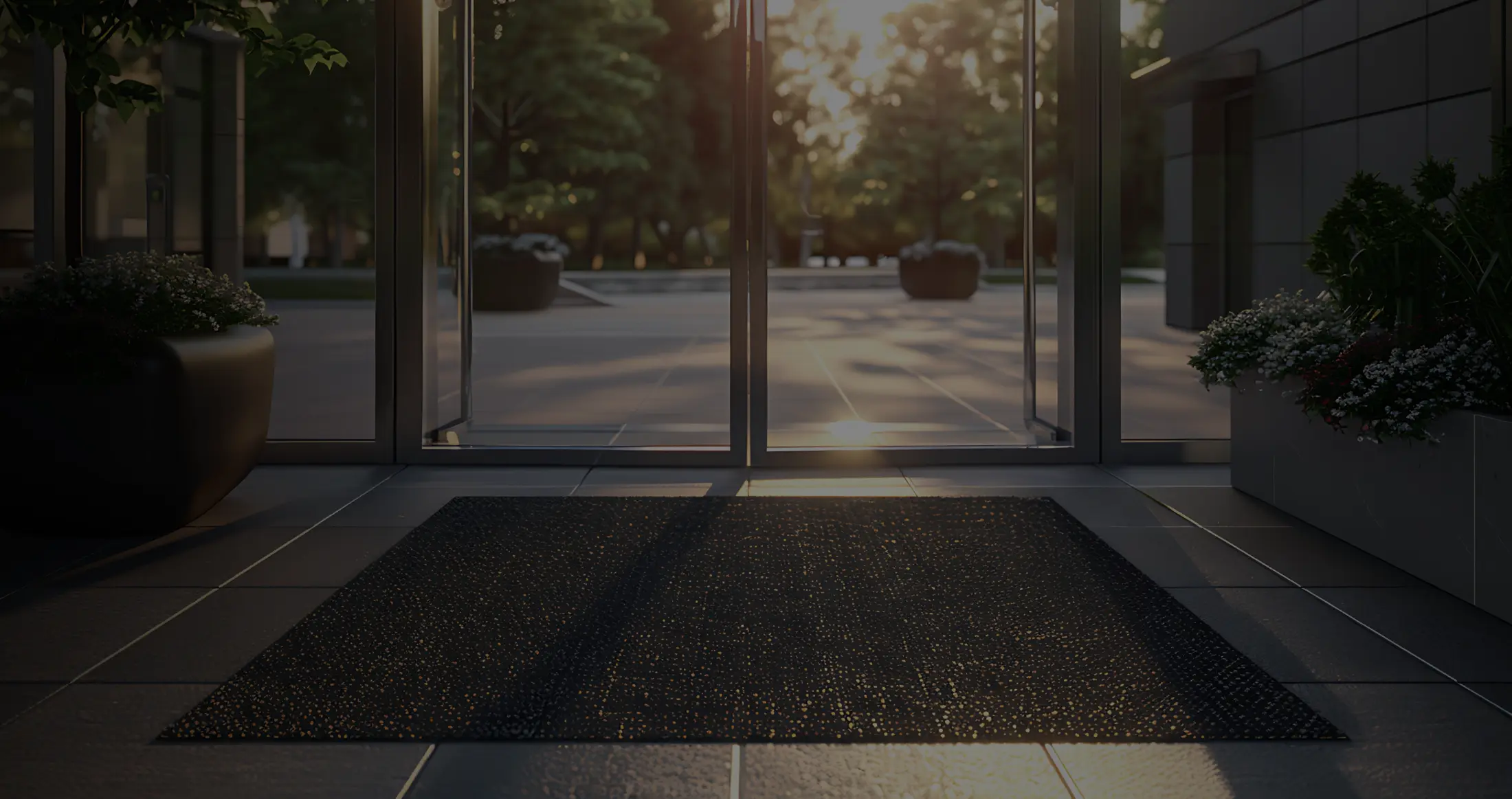 Waschbare Schmutzfangmattte im Eingangsbereich