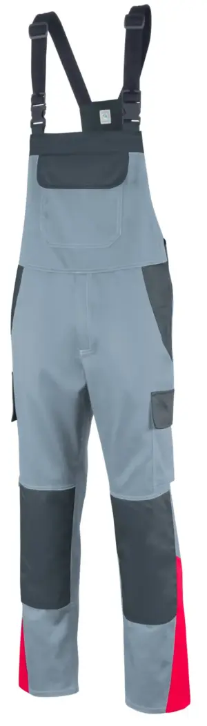 Latzhose ecoRover Safety Plus, mit Chemikalienschutz, mit Knietaschen