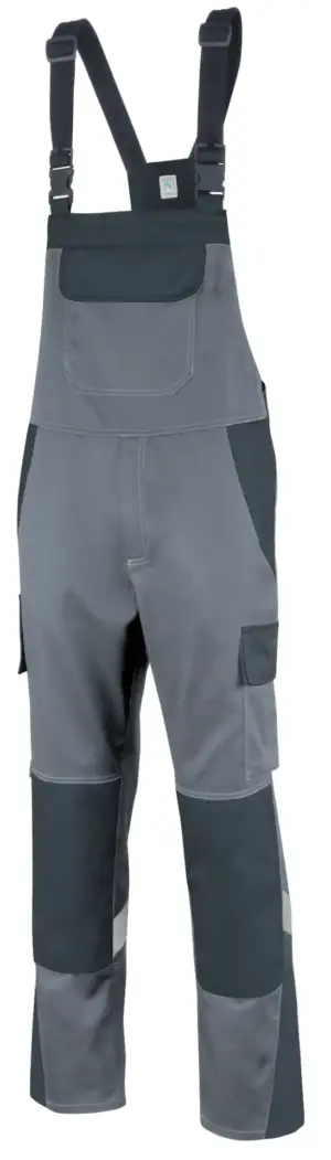 Latzhose ecoRover Safety, ohne Chemikalienschutz, mit Reflexstreifen und Knietaschen