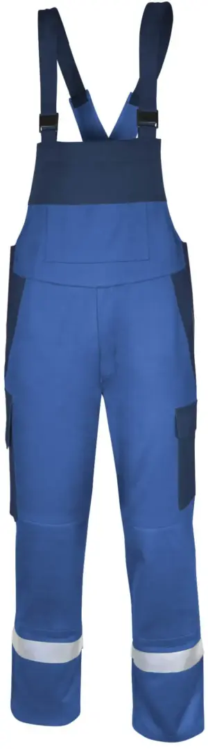 Latzhose Der Komfortable ohne Chemikalienschutz, mit Knietaschen und Reflexstreifen