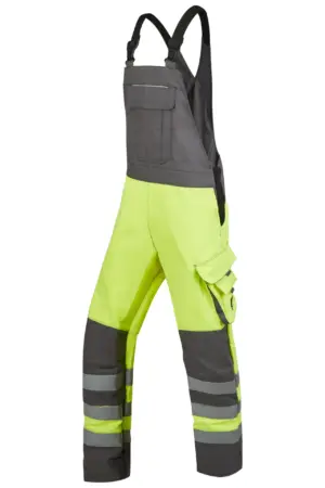 Damen Latzhose Multi Light Hi Vis II, ohne Chemikalienschutz, 1-lagig, mit Knietaschen