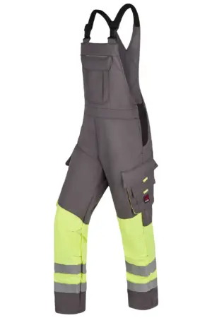 Damen Latzhose Multi Light Hi Vis I, ohne Chemikalienschutz, 2-lagig, mit Knietaschen