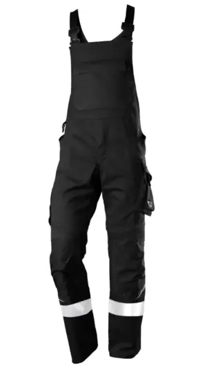 Latzhose BPlus mit Knietaschen und Reflexstreifen