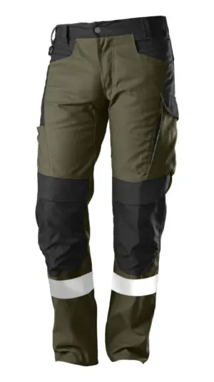 Bundhose BPlus Green mit Reflexstreifen und Knietaschen