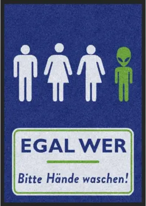 Matte -Hygiene- EGAL WER, 85x150 cm