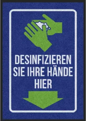 Matte -Hygiene- DESINFIZIEREN, 85x150 cm