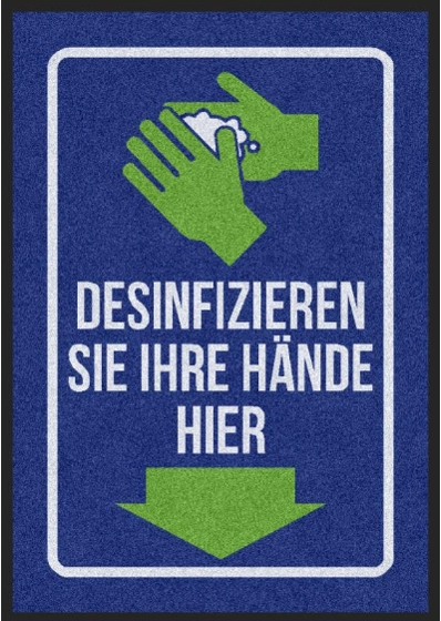 Matte -Hygiene- DESINFIZIEREN, 85×150 cm