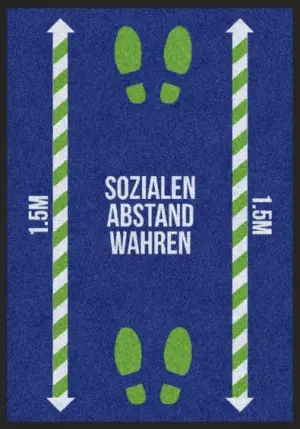 Matte -Hygiene- SOZIALEN ABSTAND WAHREN, 85x150 cm