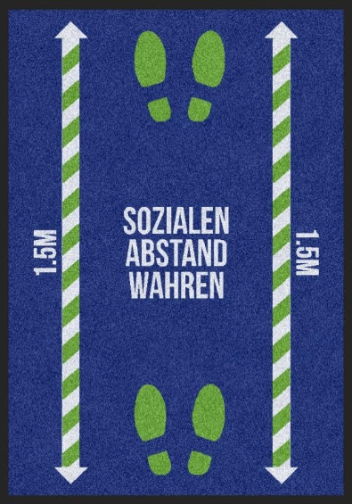 Matte -Hygiene- SOZIALEN ABSTAND WAHREN, 85×150 cm