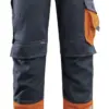 schwarzblau warnorange