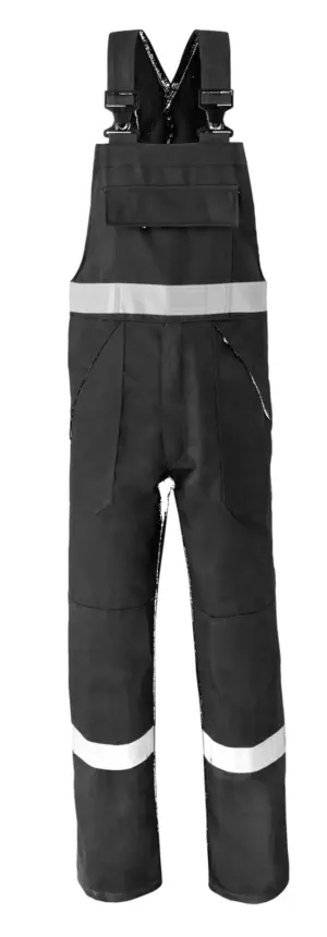 Latzhose 5Safety, mit Reflexstreifen und Knietaschen